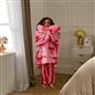 OHS Bows Print Hooded Blanket Adult Kids Sherpa Lined Winter Family Hoodie