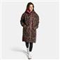 OHS Coat Drying Robe Animal Print Sherpa Lined Water Resistant Oversized
