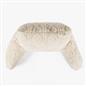 OHS Cable Knit Bolster Cuddle Cushion Fleece Back Support Filled Reading Pillow