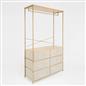Cabinet Rail Wardrobe Open Home 6 Drawer Coat Hanger Storage Clothes Organiser