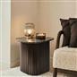 OHS Madison Side Table Ribbed Wood Effect Corner Bedside Coffee Table