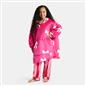 OHS Bows Print Hooded Blanket Adult Kids Sherpa Lined Winter Family Hoodie