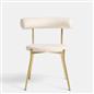 OHS Boucle Dining Chair with Metal Legs Modern Upholstered Kitchen Chair