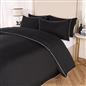 OHS Piped Edge Duvet Cover Set Soft Quilt Pillowcase Bedding Double King Size
