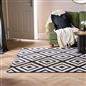 OHS Contrast Geo Rug Tufted Non Slip Soft Modern Carpet Living Room Bedroom