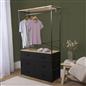 Cabinet Rail Wardrobe Open Home 6 Drawer Coat Hanger Storage Clothes Organiser