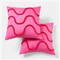OHS Tufted Waves Cushion Covers 2 Pack Decorative Square Pillowcases