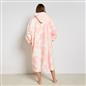 OHS Extra Long Tie-Dye Print Fleece Oversized Wearable Hoodie Blanket