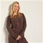 OHS Matte Velvet Loungewear Co-Ord Set Stripe Print Button Through Nightwear