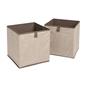 OHS Multi Pack of Matte Velvet Storage Boxes Stylish Foldable Set Square Cube