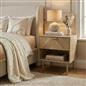 OHS Chevron Bedside Nightstand 1 Drawer Storage Unit Wooden End Table