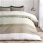 OHS Multi Stripe Bedding Set Microfibre Reversible Duvet Cover with Pillowcase