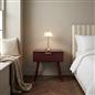 OHS Ribbed Bedside Nightstand 1 Drawer Storage Unit Wooden End Table