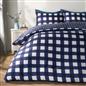OHS Gingham Duvet Cover Bedding Set Check Quilt Pillowcase Reversible