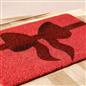 OHS Bow Print Coir Mat Christmas Non Slip Indoor Outdoor Welcome Doormat Rug