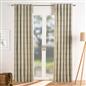 OHS Check Eyelet Curtains Pair Thermal Ring Top Textured Woven Ready Made