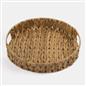 Round Serving Tray Home Accessory Display Seagrass Decorative Organiser Bedroom