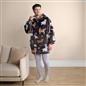 OHS Pet Print Loungewear Set Hoodie Blanket Sherpa Lined Fleece Winter Nightwear