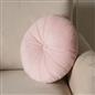 OHS Velvet Filled Cushion Round Bedroom Decor Scatter Chair Sofa Button Pillow
