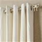OHS Eyelet Curtains Embossed Bows 2 Pair of Ready Made Ring Top Home Decor
