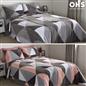 OHS Geometric Teddy Fleece Coverless Duvet Quilt Bedding Set 10.5 TOG Pillowcase