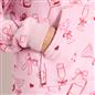 OHS Bow Print Loungewear Set Winter Sherpa Nightwear 2-Piece Hoodie Jogger Gift