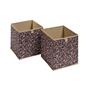 OHS Storage Cube Boxes Animal Print 2/4 Pack Folding Shoe Organiser Tidy Set
