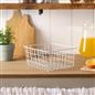 Wire Storage Basket Organiser Tidy Clothing Towel Holder Space Saving Solution