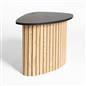 OHS Madison Side Table Ribbed Wood Effect Corner Bedside Coffee Table