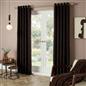 OHS Boucle Eyelet Curtains Blackout Pair Ready Made Ring Top Energy Saving