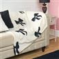 OHS Bows Throw Blanket Soft Polar Fleece Winter Thermal Bedspread Home Decor