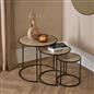 OHS Manhattan Nesting Table Stacking Coffee Side Wooden Effect Tables Set of 2/3
