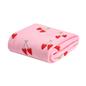 OHS Cherry Print Throw Ultra Soft Blanket Flannel Fleece Lightweight Bedspread