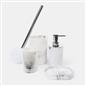 Bathroom Accessories 4 Piece Set Ribbed Soap Dispenser Holder Tumbler Toothbrush