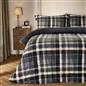 OHS Tartan Check Teddy Fleece Thermal Duvet Cover Bedding Set