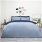 Brentfords Plain Navy Duvet Cover with Pillowcase Reversible Blue Bedding Set