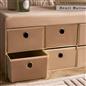 Storage Cube Unit 6 Draw Ottoman Space Saving Velvet Chest Shoe Boucle Organiser