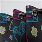 Gaming Eyelet Curtains Pair of Blackout Woven Ring Top Panels Ready Made Kids