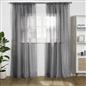 OHS Pompom Tufted Voile Net Curtains Pair 2 Window Panels Slot Top Set 55