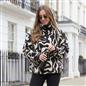 OHS Print Teddy Fleece Half Zip Jumper Womens Pullover Sweatshirt Long Sleeve
