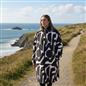 OHS Drying Changing Robe Geo Print Sherpa Lined Water Resistant Oversize Coat