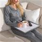 Wooden Cushioned Laptop Lap Tray Dinner Bean Bag Soft Padded Food Lightweight