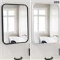 OHS Bathroom Mirror Metal Framed Vanity Wall Mounted Shower Home Decor