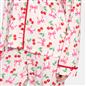 OHS Bows Pyjama Set Womens Jersey Button Through Soft Nightwear Loungewear