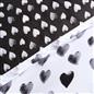 OHS Watercolour Bedding Set Hearts Microfibre Duvet Cover with Pillowcase
