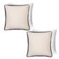 OHS Piped Edge Cushion Covers Matte Velvet Soft Luxury 2/4 Square Pillowcases