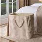 OHS Ribbed Laundry Basket with Lid Foldable Hamper Bag Washing Bin Storage