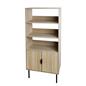 OHS Ribbed Display Cabinets 4 Tier Engineered Wood Shelf Storage Unit