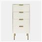 OHS Ribbed Drawer Unit Bedside Table 3/4/5/6 Draw Cabinet Nightstand Sideboard