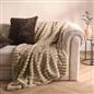 OHS Faux Fur Ribbed Fleece Throw Over Bed Blanket Warm Supersoft